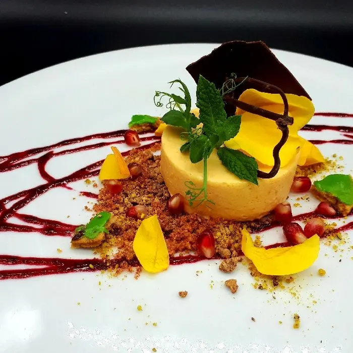 creation thumb for Kürbiscreme, Granatapfel, Schokolade