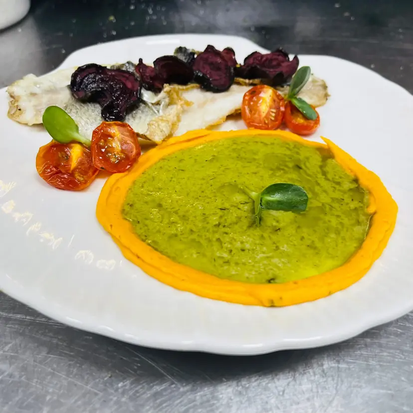 creation thumb for Baked seabass with celery sauce