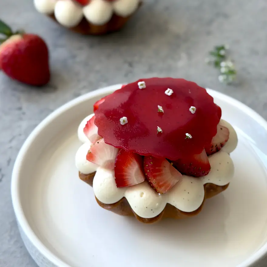 creation thumb for Fraisier-Inspired Strawberry Tart