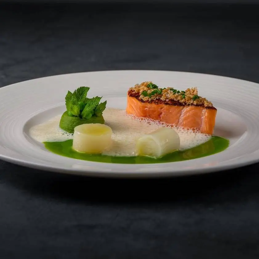 creation thumb for Ora King Salmon / Kohlrabi / Peas / Mint