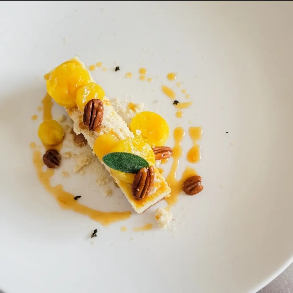 creation thumb for Brown Butter Cheesecake with Sage Roasted Pineapple