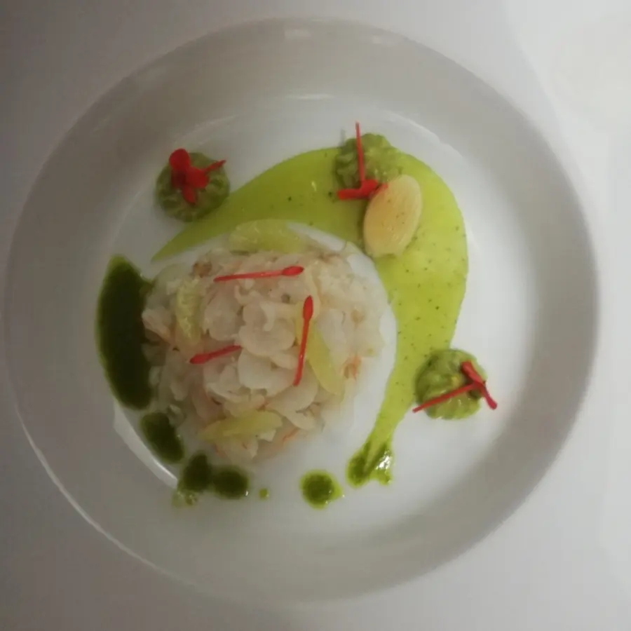 creation thumb for Sea bass tartar and avocado gelee