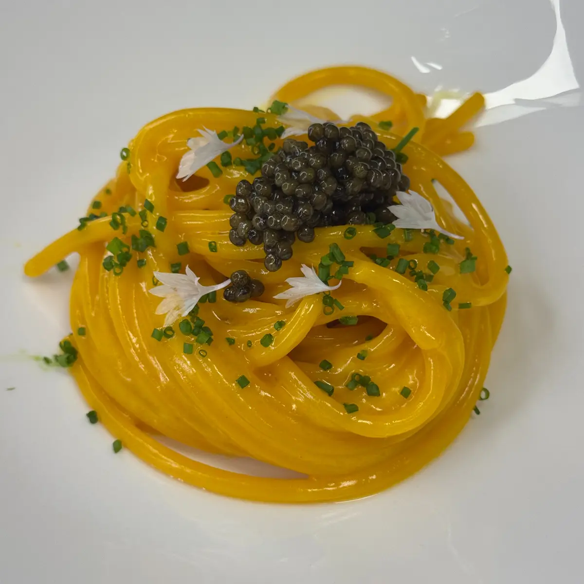 creation thumb for Saffron Spaghettoni with Acidic Butter and Caviar