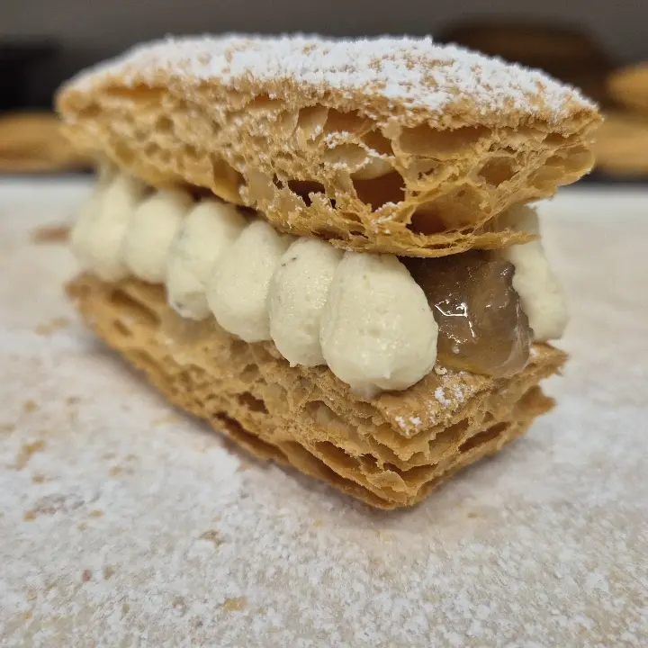 creation thumb for Pear and white chocolate Mille feuille