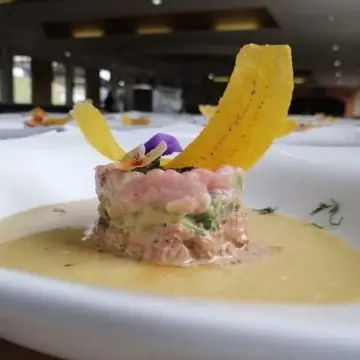 creation thumb for White fish and octopus tartare with Japanese mayonnaise