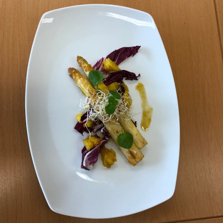 creation thumb for raw fried asparagus with orange
