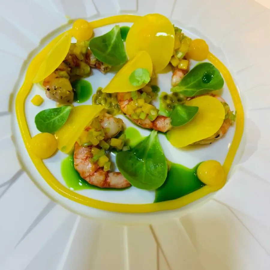 creation thumb for Shrimps marinet whit mango jell