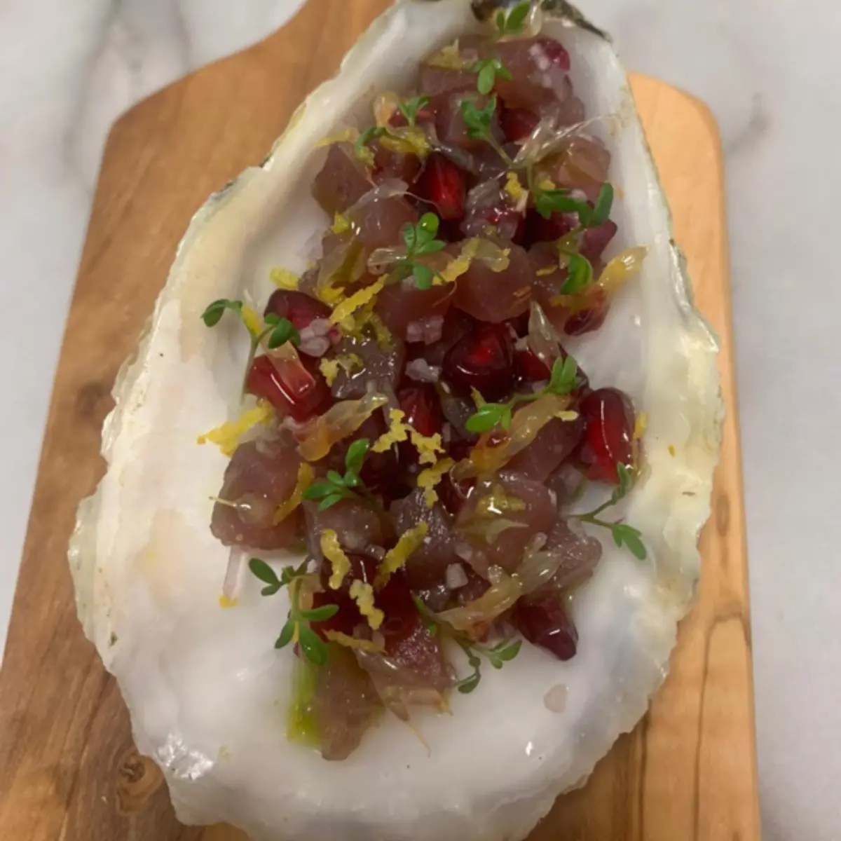 creation thumb for Tuna tartar with blood orange and pomegranate