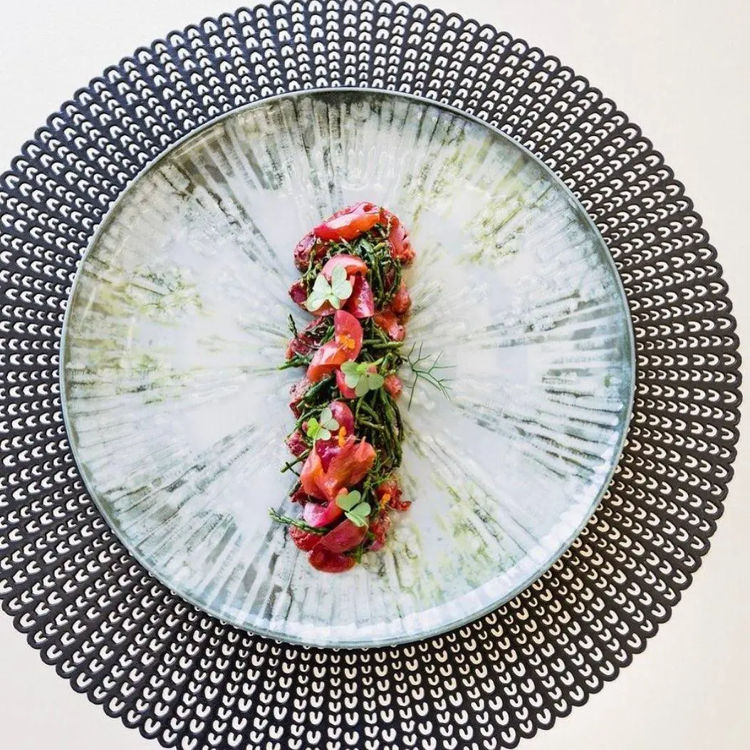 creation thumb for Red Tuna Tataki tanned in black lemon powder and karkade 🍋 