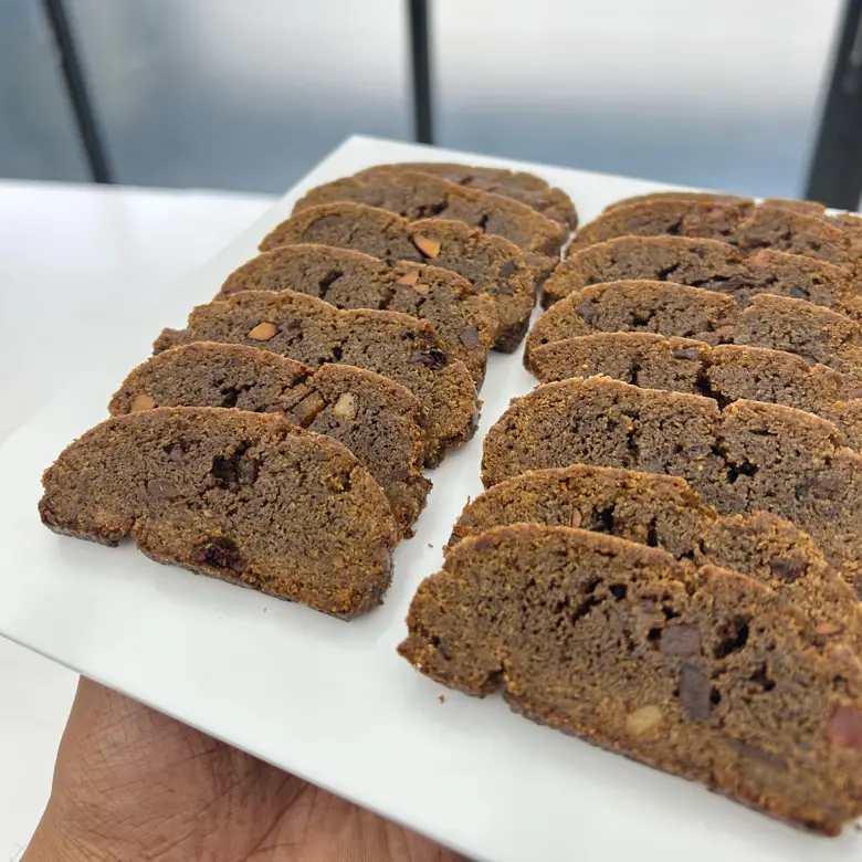 creation thumb for Plum Cake Biscotti (egg free)