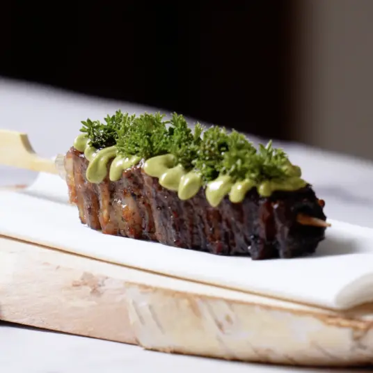 Beef & Pork Jowl Skewers 