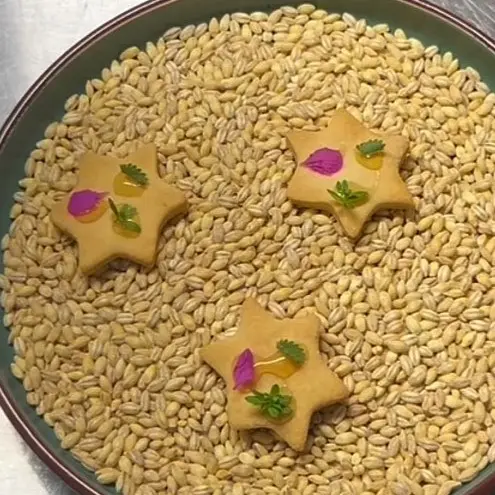 creation thumb for Honey Lavender Sablé with Fresh Herbs