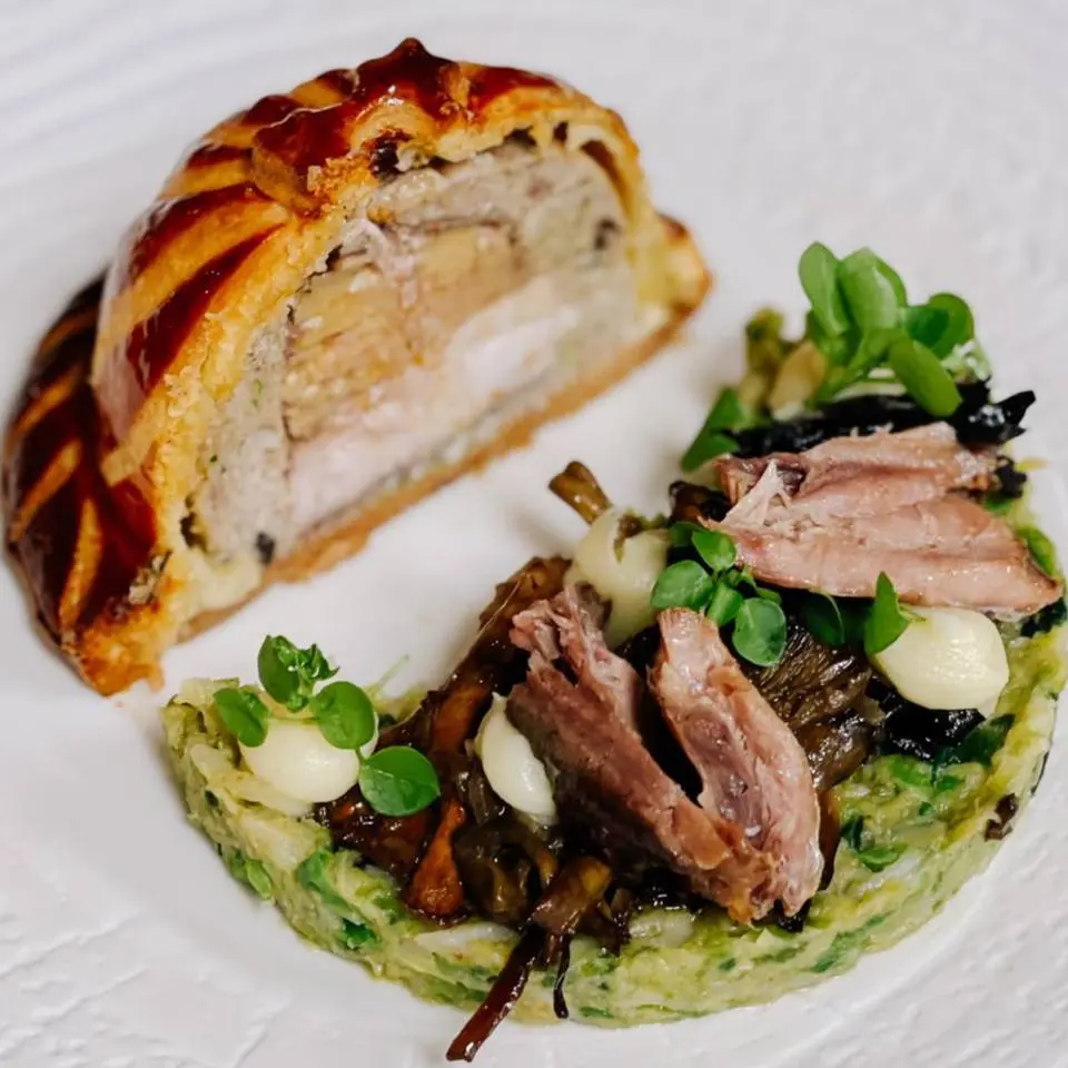 creation thumb for Game bird pie, truffle and foie gras, bacon from Colonata