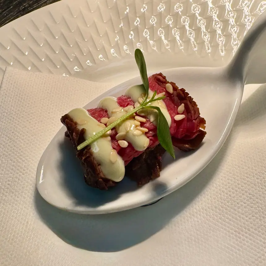 creation thumb for Beef Tataki with Wasabi Mayo (Amuse-Bouche)