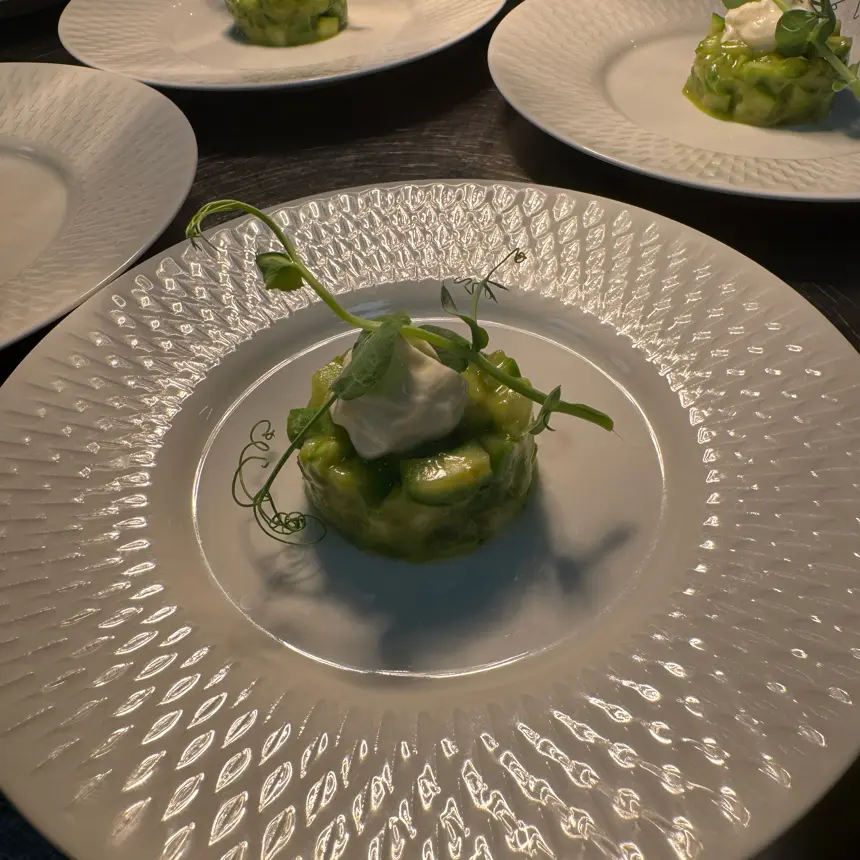creation thumb for Asparagus & Avocado Tartar with White Asparagus Purée