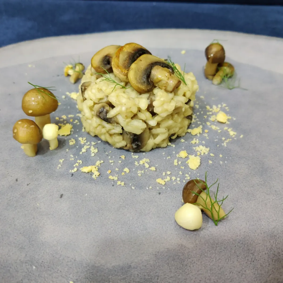 creation thumb for Risotto de champiñones con parmesano tostado