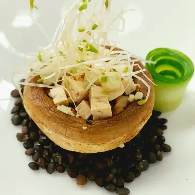 creation thumb for Stuffed mushrooms with lentils