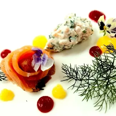 creation thumb for Salmon with herb cream tartar