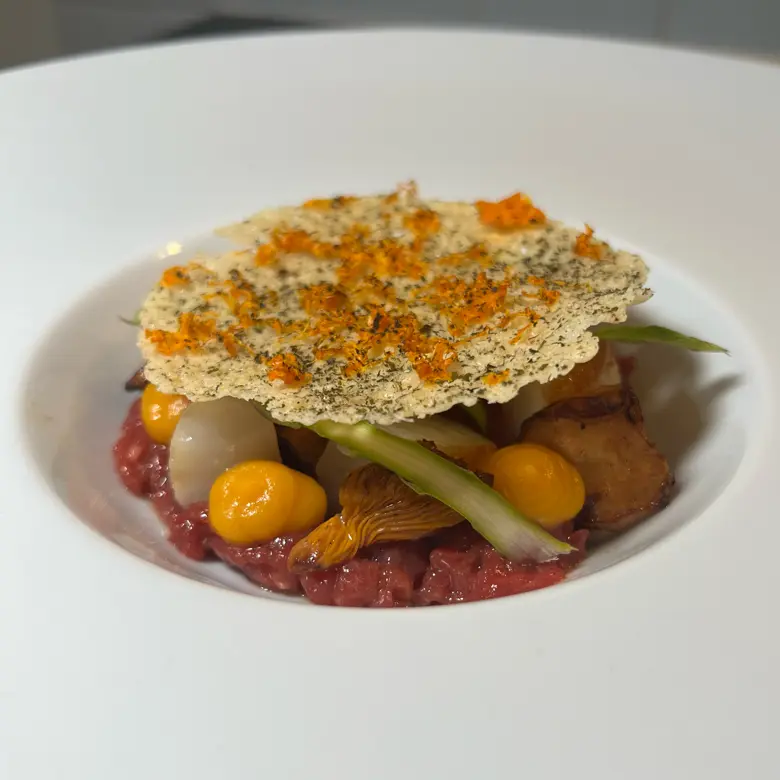 creation thumb for Surf & Turf: Dry-Aged Beef Tartar & Scallops