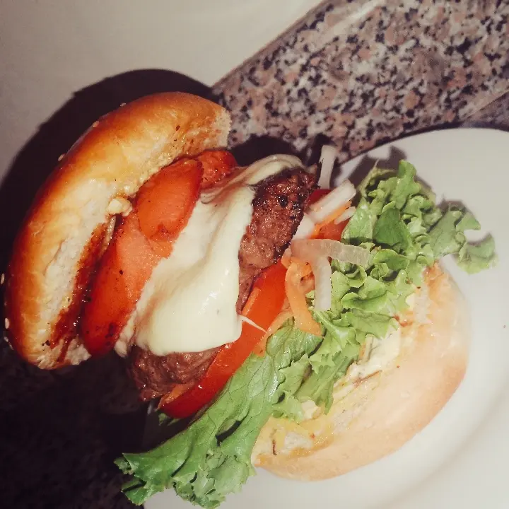creation thumb for Monster homemade burger, bringing work home