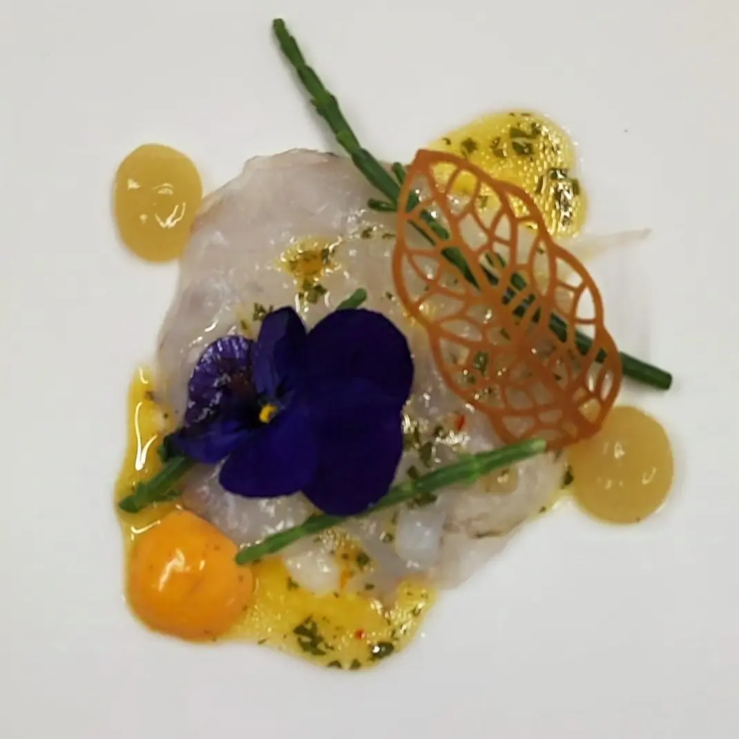 creation thumb for Carabineros Carpaccio · 
Yuzu · Chilimajo