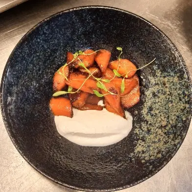 creation thumb for spicy carrots with cottage cheese