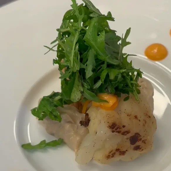 creation thumb for Vanilla Cauliflower, Grapefruit, Black Garlic & Rocket