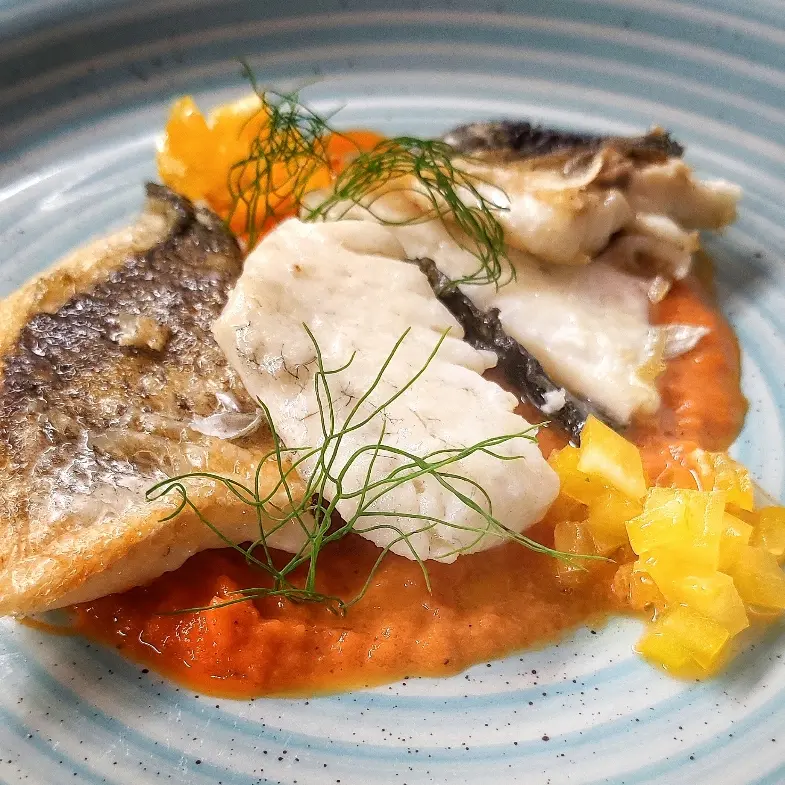 creation thumb for Sea bass and Spicy pepper sauce
