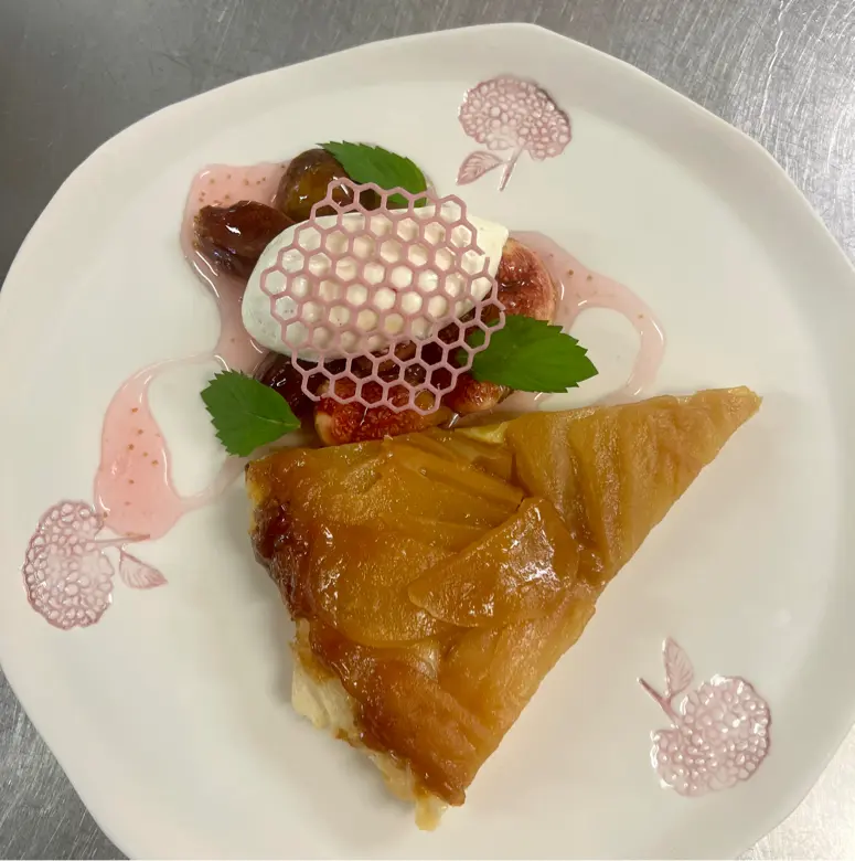 creation thumb for Pear Tarte Tatin, Marinated Figs, Cream