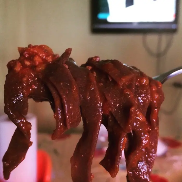 creation thumb for Tagliatelle al cacao e ragou rustico