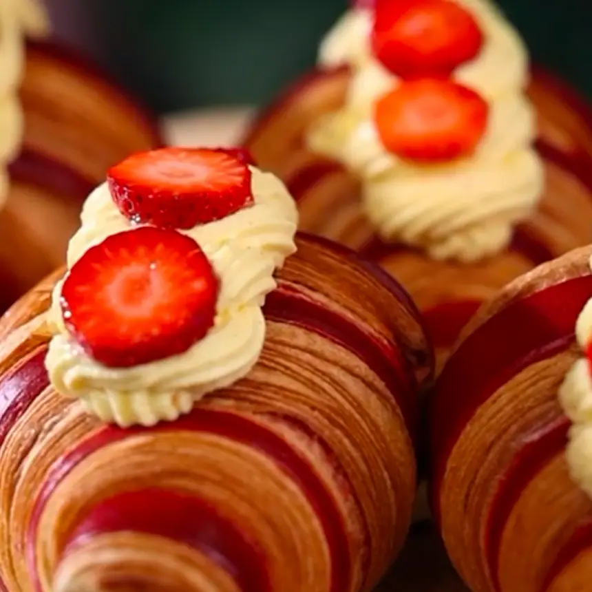 creation thumb for Two-Tone Croissant with Light Mascarpone Cream
