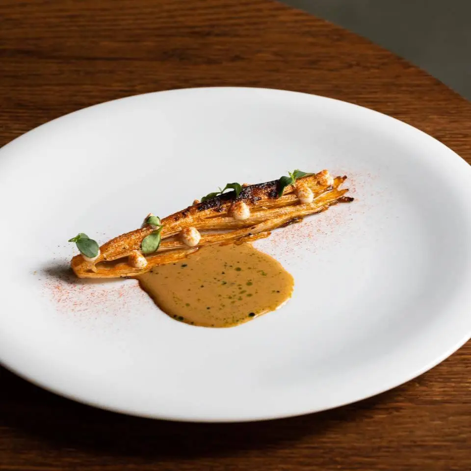 creation thumb for Kimchi of Endive, Tofu Cream and slated Caramel