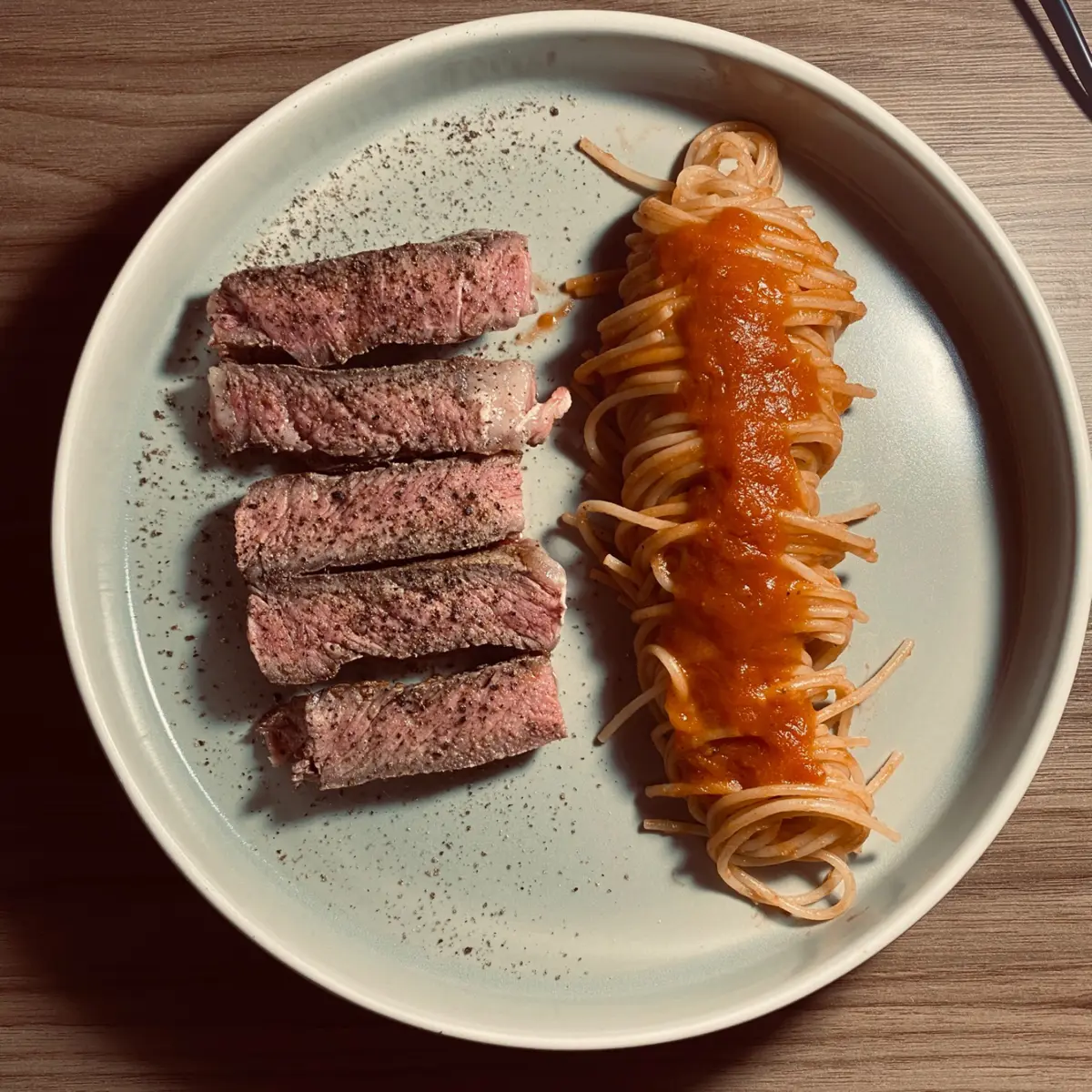 creation thumb for Chorizo and pasta al pomodoro