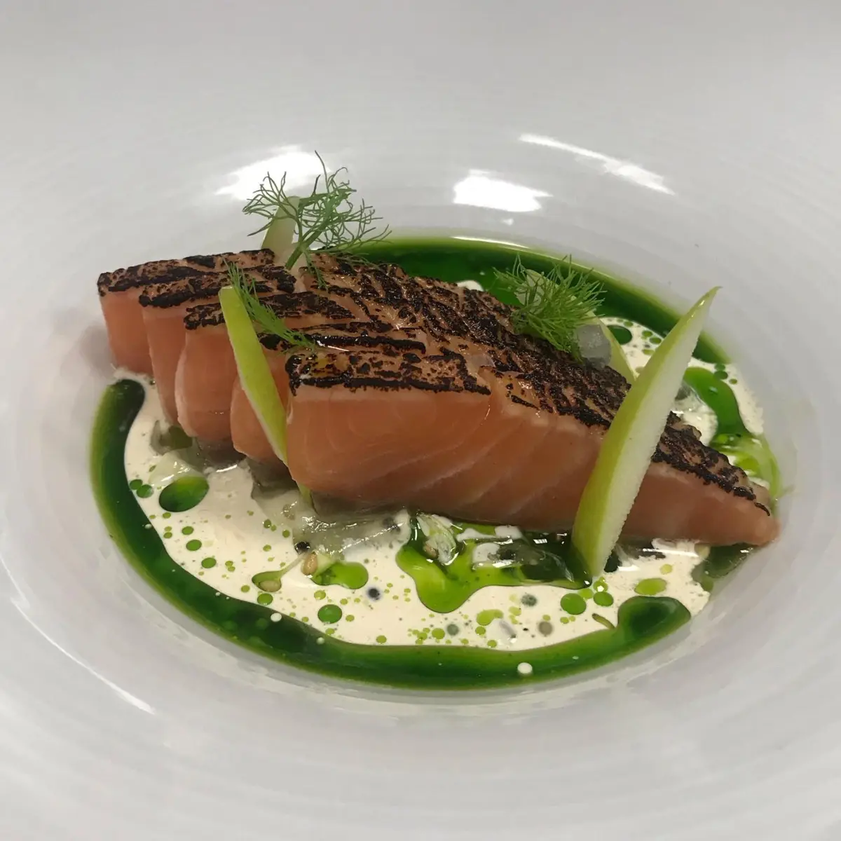 creation thumb for Salmon-soya-fennel-granny Smith- beure blanc-chives