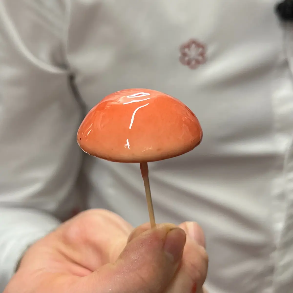 creation thumb for Pink Pepper Mousse with Cherry Glaze