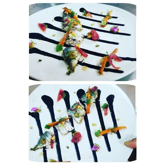 creation thumb for Sgombro al finocchietto, cipolla rossa, carota caramellata,lime🐋