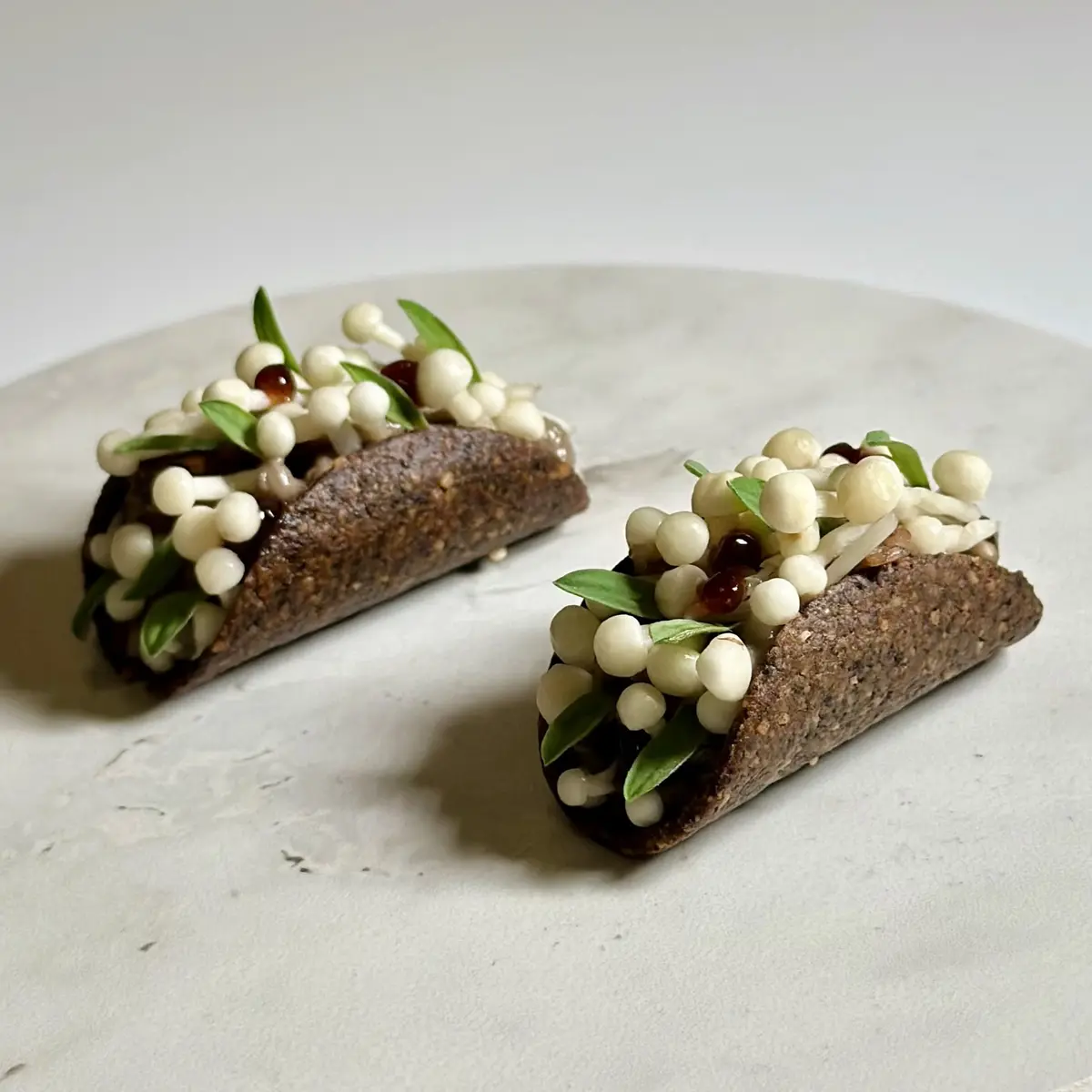 Mushroom & truffle taco shell