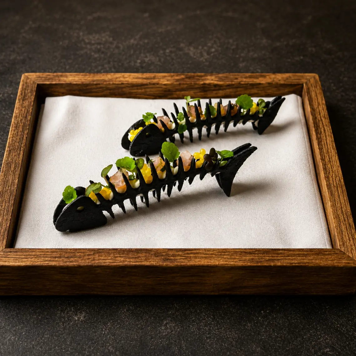 creation thumb for Squid Ink Fishbone Cracker