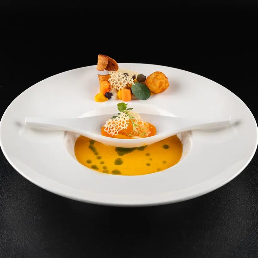 creation thumb for Soupe de Carottes et de Gingembre avec Sorbet Tandori