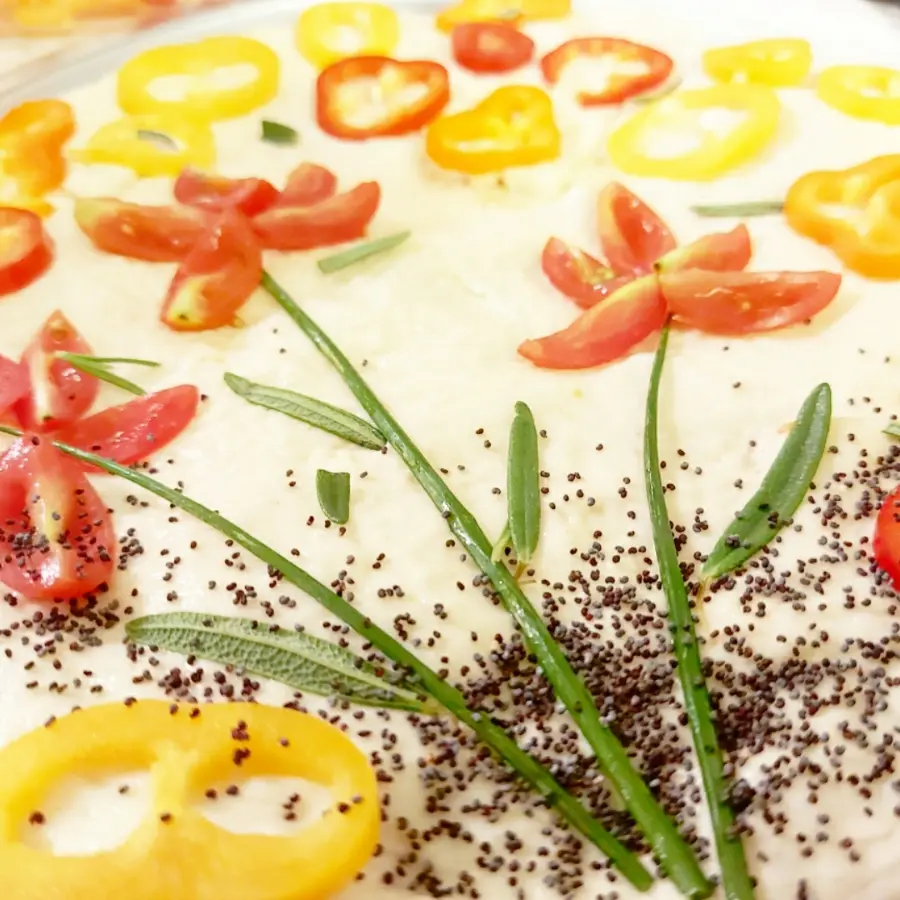 creation thumb for Garden foccacia bread