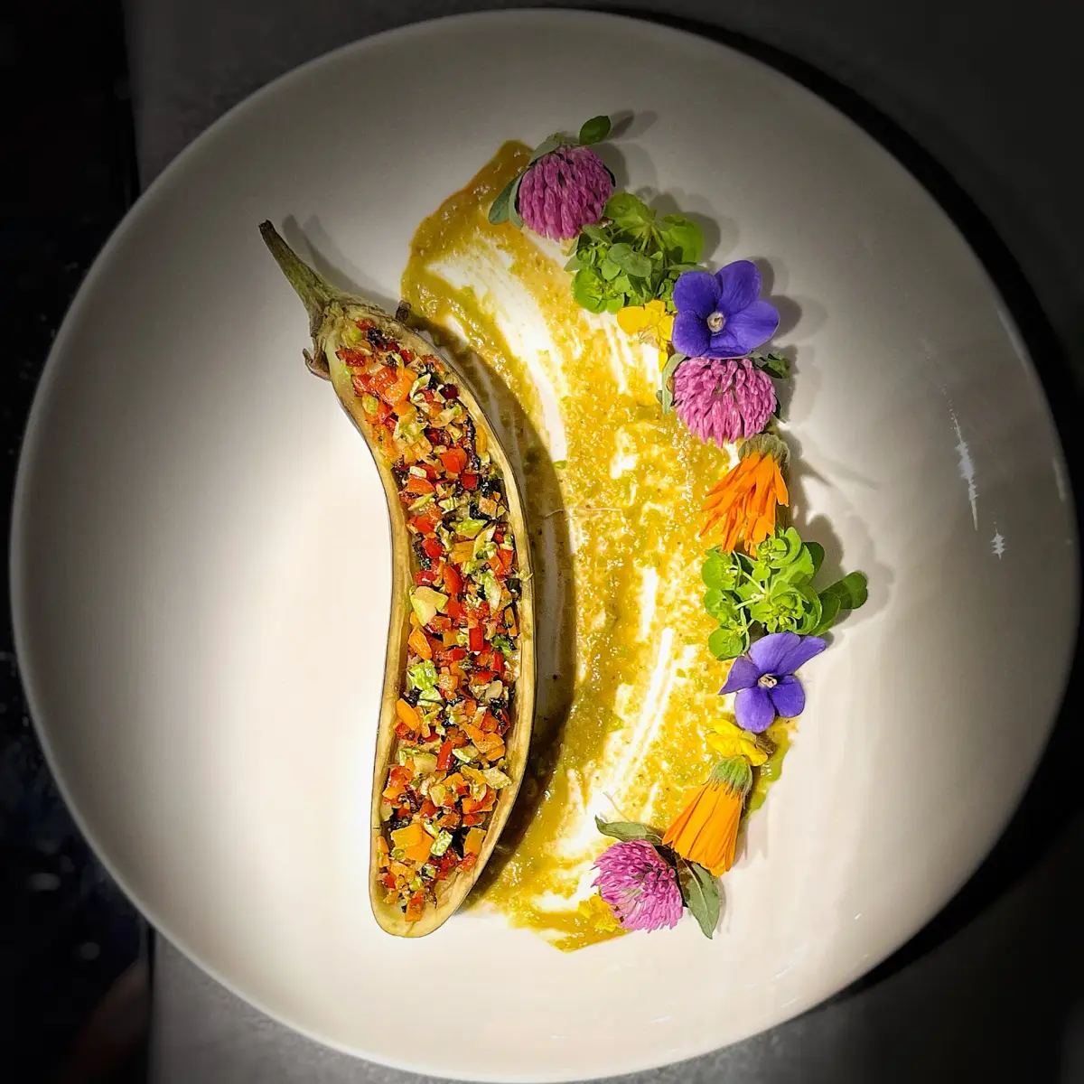 creation thumb for Vegan stuffed eggplant