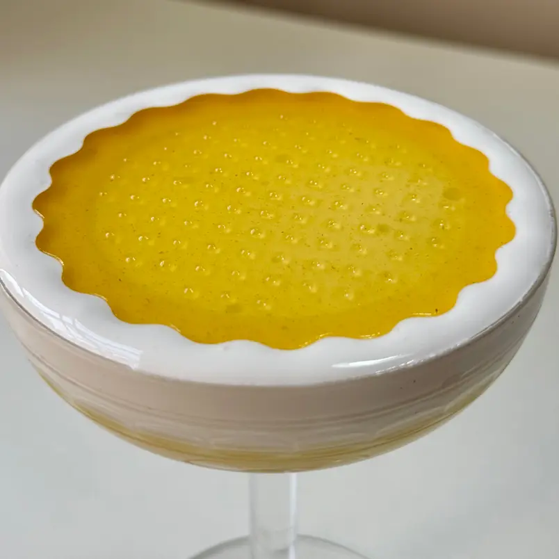 creation thumb for Passionfruit posset, polenta and olive oil