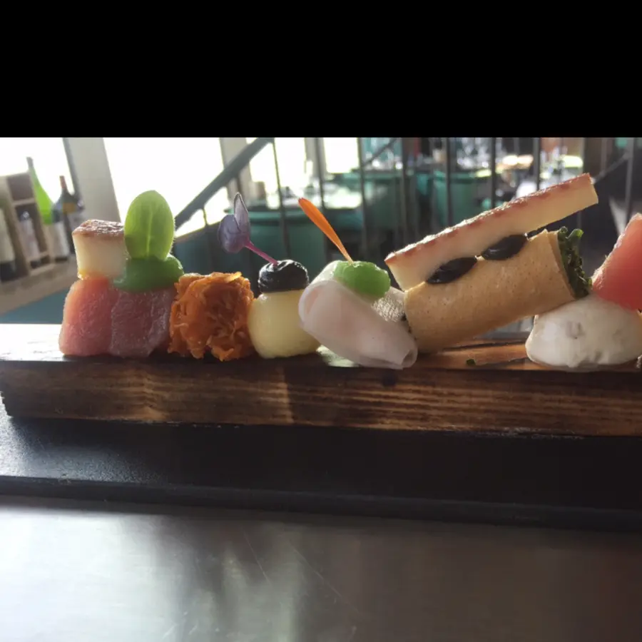 creation thumb for tuna, eel, apple and kimchi