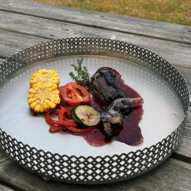 creation thumb for Nordic grouse with juniper and swedish taiga blueberries 