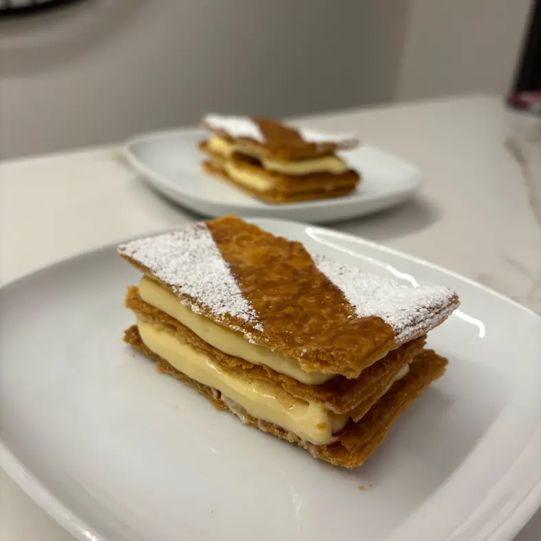 creation thumb for Apple and pastry cream Mille-feuille. 🍏✨