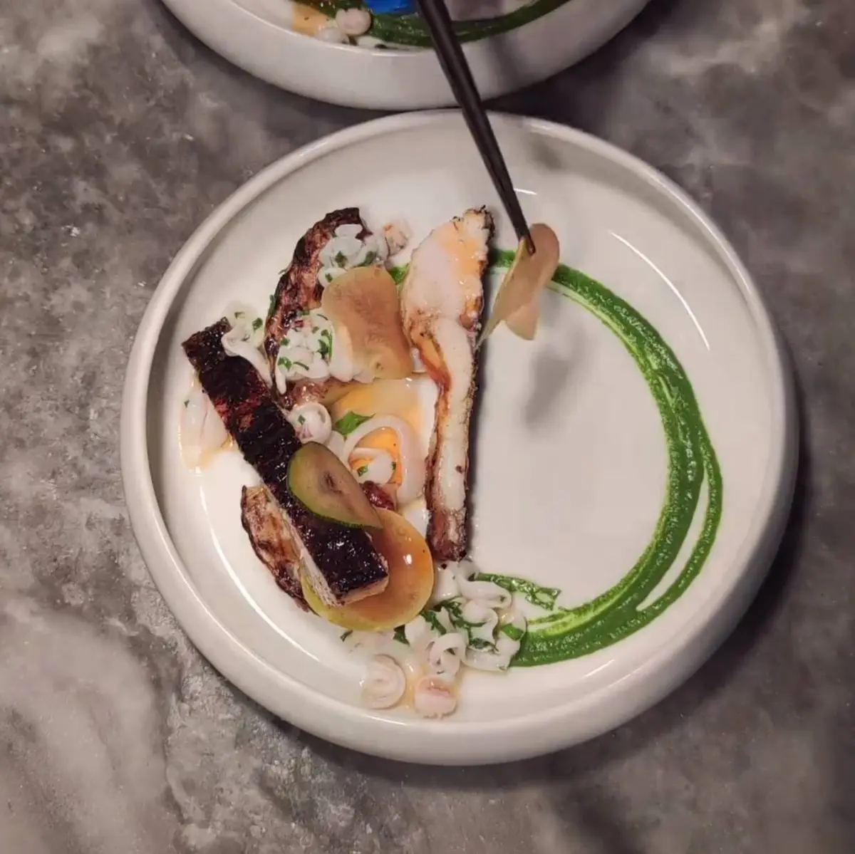 creation thumb for Branzino, Calamari, Bouillabaisse e Zucchine
