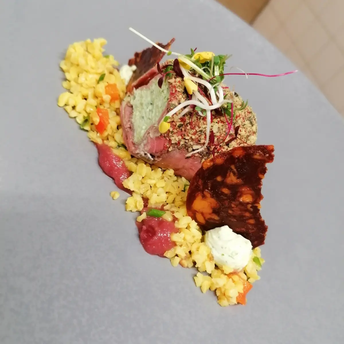 creation thumb for Roastbeef, Zwiebel, Bulgur