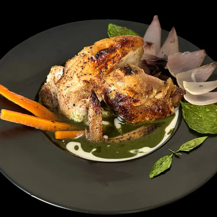 creation thumb for Dry Roast Baby Chicken & Coconut Basil Sauce