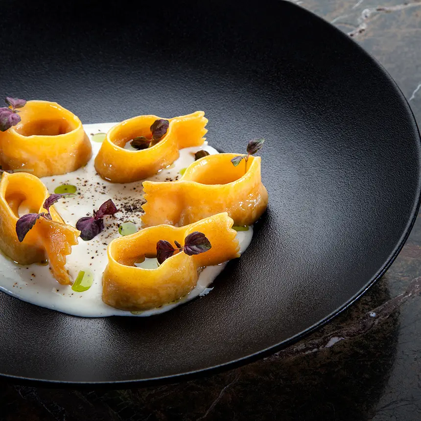 creation thumb for Pappardelle stuffed with caccio and pepper