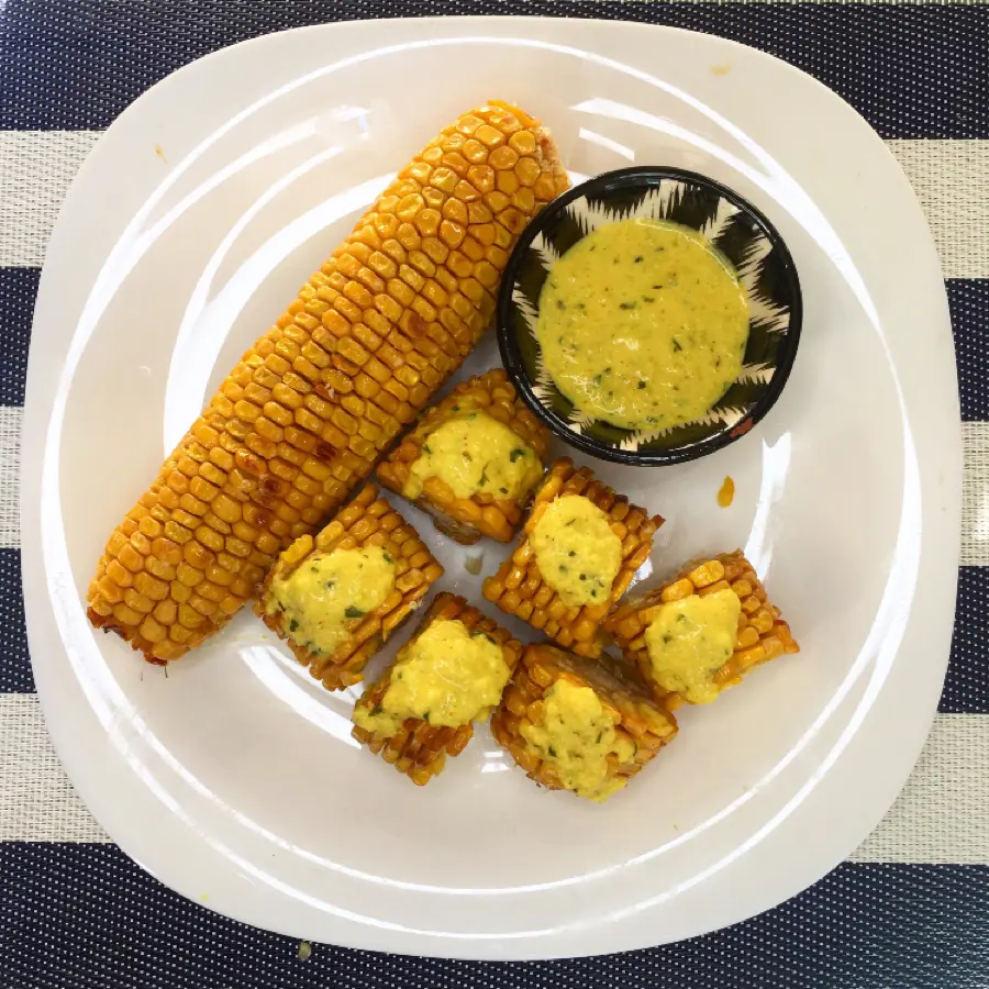 creation thumb for Roasted Corn with indian souse
